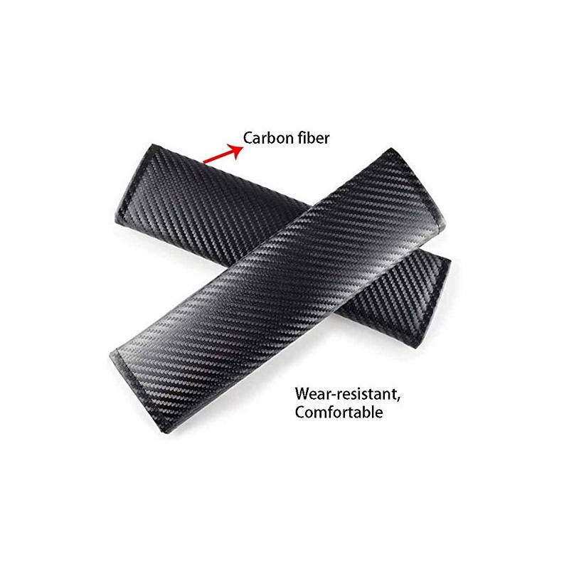 Carbon Fibre 'DS Auto' Racing Style Seat Belt Pads. Pair