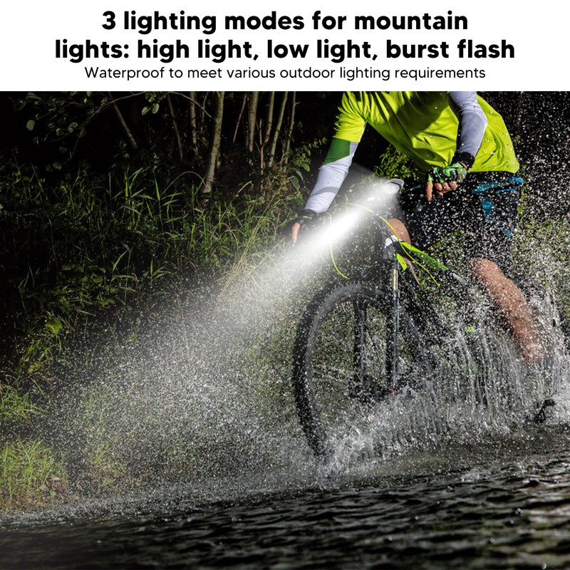 Bike Light with Horn 3 Lighting Modes USB Charging Waterproof