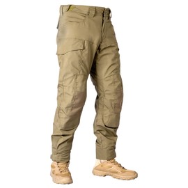 OCANXUE Men’s Tactical Pants Camo Combat Pants Water Resistant Cargo Pants Hiking Paintball Airsoft Hunting NO Knee Pad Dark Khaki 34
