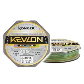 Konger Kevlon Braided Line Multicolour 4-Way Braided Line Fishing Line 150 m 0.12-0.25 mm