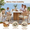 Favoyard Patio Chair Square Cushions Set of 2, Beige, 22