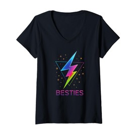 Womens Besties V-Neck T-Shirt