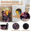 Pink Flower Hummingbird Laundry Basket, Foldable Waterproof Laundry Hamper Tote