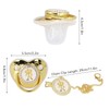 Premium Gold Letter Infant Pacifier - Portable & Stylish Silicone