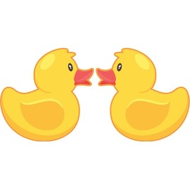 StickerTalk Rubber Duck Vinyl Stickers, 1 Sheet of 2 Stickers, 2.5 inches by 2.5 inches Each