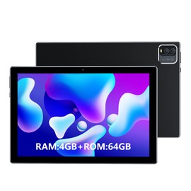 COOPERS 2 in 1 Tablet, 10 inch Android 11 Tablet with Keyboard 4GB+64GB+512GB Expandable Dual Camera, IPS Touch Screen Tablet Computer, WiFi, Bluetooth, Long Battery Life, Tablet PC, Blue