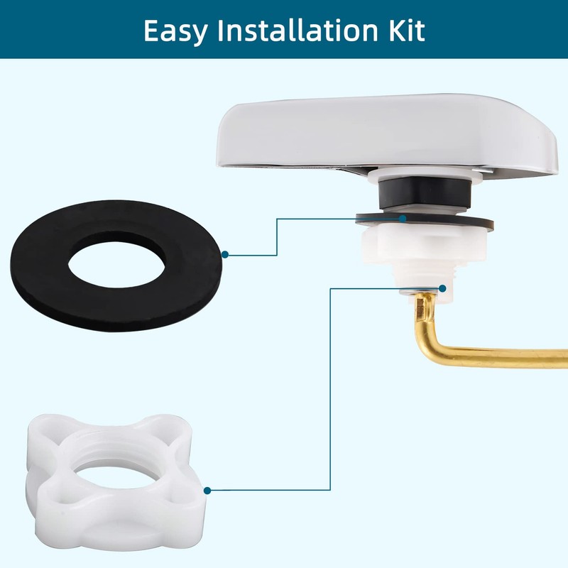 Universal Metal Side Mount Toilet Handle Replacement Kit Compatible with