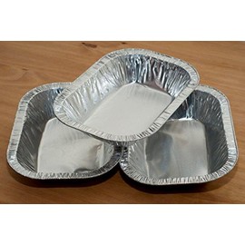 Tongmaster 1.5LB - 2LB Foil Pie Ashet Rectangle Aluminium Dish, Meat Steak,Disposable x 20