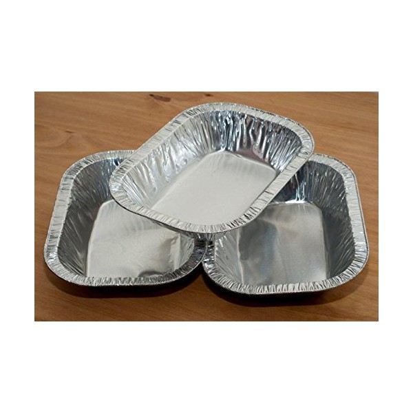 Tongmaster 1.5LB - 2LB Foil Pie Ashet Rectangle Aluminium Dish,
