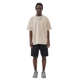 Aelfric Eden Womens Washed Vintage Oversized Tshirt Cotton Baggy Tees Boyfriend Workout Short Sleeve Unisex Summer Tops Beige