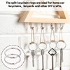 100PCS Keyring Rings 2.5MM Split Rings for Keyrings,Plain Keyrings for