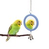 Pet Bird Mirror with Bell Interactive Parrot Toy Bird Cage