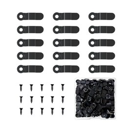 100 Pieces Metal Picture Frame Turn Buttons Fasteners with 100 Pieces Screws, Turn Button Fasteners Photo Frame Hardware, Black Turn Buttons for Picture Frames