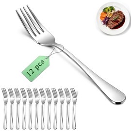 Berglander Table Forks Set of 12 18.5 cm, Stainless Steel Dinner Forks, Salad Forks, Dessert Forks, Cutlery Forks for Home, Kitchen, Restaurant, Hotel, Cost-Effective Bulk Package at a Great Price