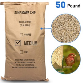 EasyGoProdcuts Sunflower Kernels – Medium Sun Flower Wild Bird Seed Chips 50 lb, Model Number: Sunflower-50-MED