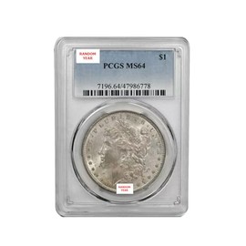 1878-1904 Random Date and Mint Mark Morgan Dollar $1 MS64 PCGS