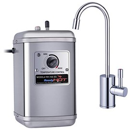 Ready Hot 41-RH-150-F570-CH Compact Water Dispenser, Manual Temperature Control, Reverse Osmosis Compatible, Includes Hot Lever Faucet, Polished Chrome