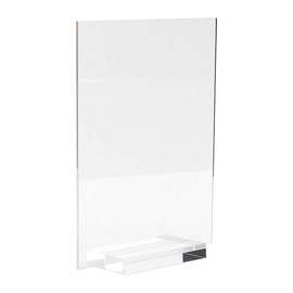 TUR Party Supplies 15 Pack 3" Large Clear Acrylic Sign Holders | Wedding Sign Holders |Table Numbers Display Stands | Acrylic Place Card Slot Stand - Acrylic Sign