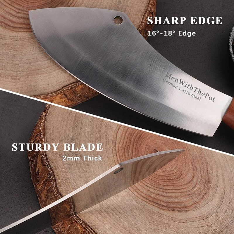 MEN WITH THE POT Meat Cleaver Knife, Hand Forged Ultra