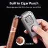 Cigar Lighter Triple Jet Flame Refillable Butane Torch Lighter with