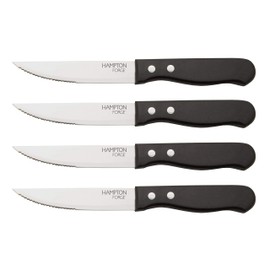 Hampton Forge Garrison–4PieceJumbo SteakKnifeSet, Black