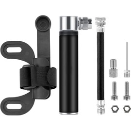 Mini Bike Pump - Portable Bike Pump 120 PSI - Compatible with Presta / Schrader Valve - Lightweight and Durable Accessories for MTB Running Road Balls