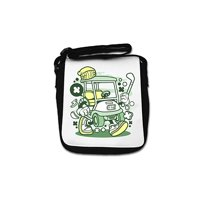 Cartoon Style Golf Cart Urban Golf Bat Small Shoulder Bag,