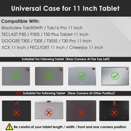 KATUMO Universal Case for 11 Inch Tablet, Cover Case for Blackview Tab 16 Pro/Oangcc 2024 Tablet 11 Inch/AGM PAD P2/ALLDOCUBE iPlay60/HiGrace 2K C9/OUKITEL OT8/DMOAO D11