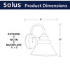 Solus WM-S81V-WH-S Outdoor Wall Mount Security Lighting Fixture, Includes Photocell