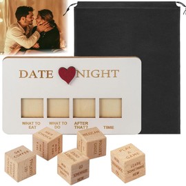 Date Night Dice, Dice for Couples, Date Night Dice Set, Couple Game Set, Games for Couples, Date Night, Funny Gift for Valentine's Day, Anniversary, Birthday, with Black Bag
