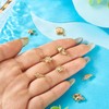 8 Pcs 18K Gold Plated Cubic Zirconia Charms for Permanent