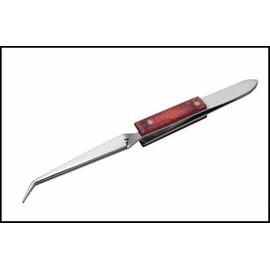 AI Soldering Tweezers Set - 6.5" (45-Degree), 6" (90-Degree) & 6.5" Straight, Stainless Steel, Red, Modern