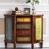 Honbay 2PCS Antique Style Bronze Metal Drawer Tear Drop Cabinet