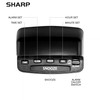 SHARP Digital Alarm Clock with Keyboard Style Controls, Battery Back-up,