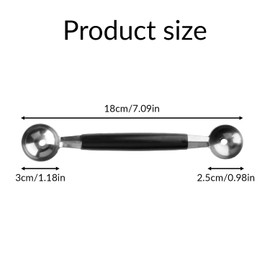 Tabanzhe Double Sided Melon Baller-Stainless Steel Fruit Baller Scoop Ice Cream Cone Double Dessert Scoop Kitchen Gadgets for Fruit Ice Cream