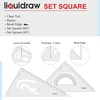 Liquidraw Set Square Triangular Scale Ruler 30cm Geometry Set of