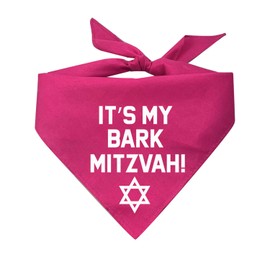 Tees & Tails It's My Bark Mitzvah Triangle Dog Bandana (Assorted Colors)