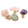 BMTick 4 Pack DIY Natural Rough Copper Crystals with Brushed