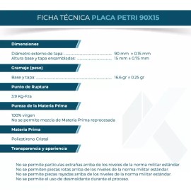 INTERLUX-KLINICUS Caja Petri Estéril (90x15mm) Pack 30 Pzas