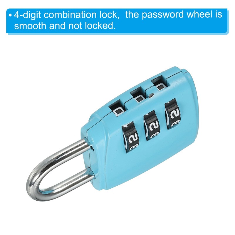 PATIKIL Security Steel Cable with 3 Digit Combination Lock, 3.3Ft/1M