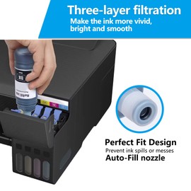 LCL Compatible Ink Bottle 104 C13T00P140 (2 Black) Replacement for Epson ET-1810 ET-2710 ET-2711 ET-2712 ET-2714 ET-2715 ET-2720 ET-2721 ET-2726 ET-2810 ET-28, ET-11 ET-2812 ET-2814 ET-2815