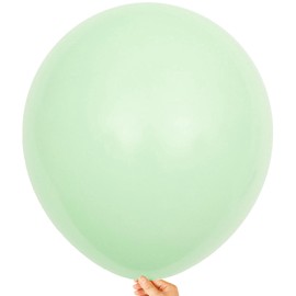 KALOR 18 inch Pastel Green Balloons, 10pcs Thick Latex Round Helium Balloons for Birthday Family Party Wedding Party Baby Shower Decoration Supplies