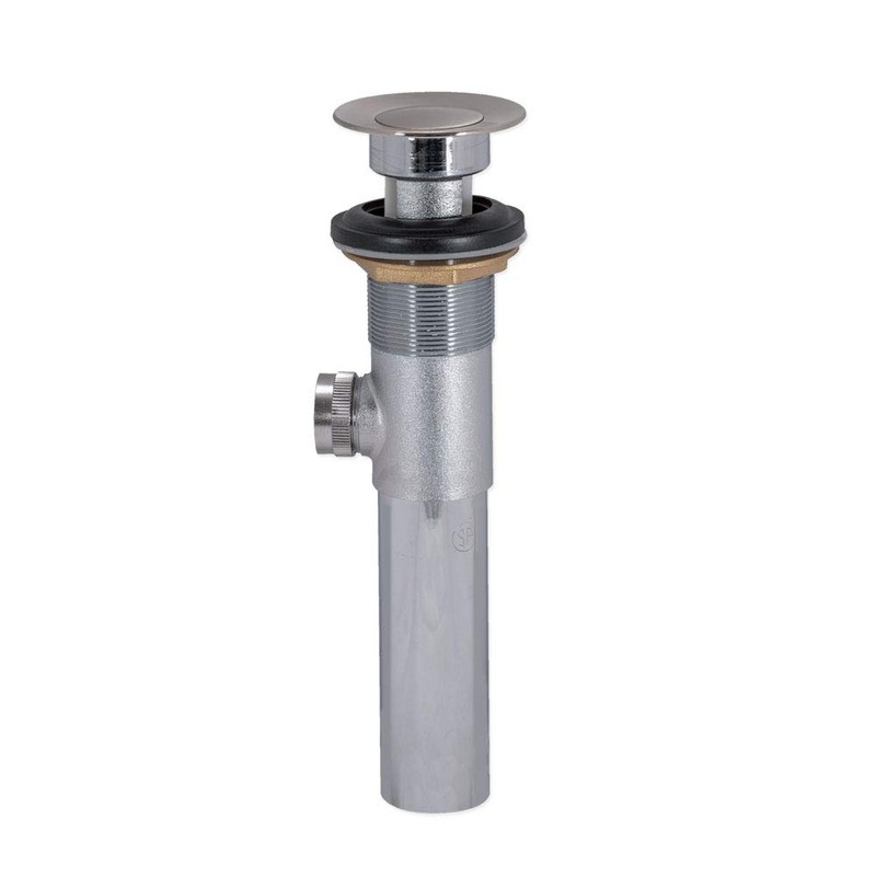EZ-FLO Pop-Up Lavatory Sink Drain Assembly, Brass Body with Brushed
