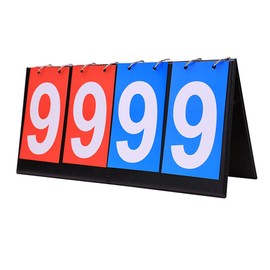 Braheart 4 Digit Scoreboard Scoring Board Scoring Board Foldable Waterproof Portable Easy to Read Score Chart Suitable for Various Sports Competition Baseball Soccer Basketball Table Tennis Sports