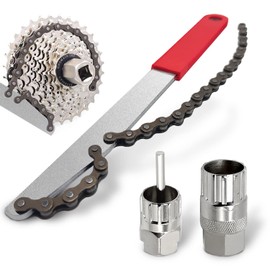 Sternstunde Bicycle Chain Whip - with Cassette Lock Ring Tool Sprocket Puller Bicycle Cassette Removal Lock Ring Tool - 3 Pieces Bicycle Tool for 6 7 8 9 10 11 Speed Cassettes