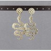 Gold snake earrings asp cleopatra toga serpent post stud dangle