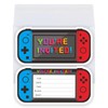 Dinggaogao Video Game Birthday Party Invitations- 3x6 Inch Double-Sided Invite