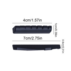 Reccisokz 4 Piece Guitar Bridge Saddle Set Guitar Nut Guitar Parts Suitable for 6 String Classical Folk Guitar Electric Guitar Parts