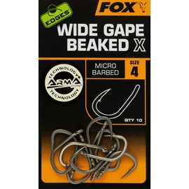 Fox Edges Wide Gape Beaked X - 10 Carp Hooks, Size: 4