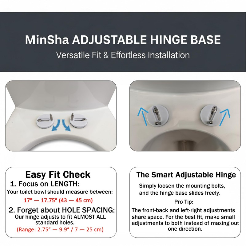 MinShaToilet Seat Soft Close with Quick Release Easy Install